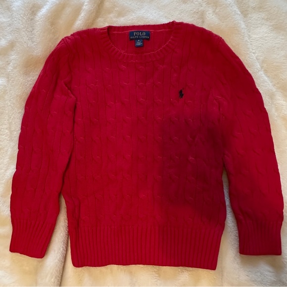 Polo Ralph Lauren Other - Polo Ralph Lauren Girls Red Sweater Size 6 NWOT